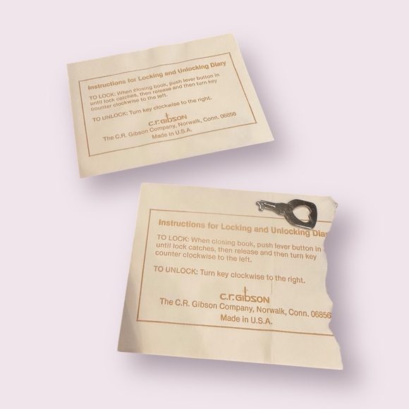 Vintage Made In Italy Red Plaid Scotty Dog Locked Daily Journal Diary - Picture 3 of 14